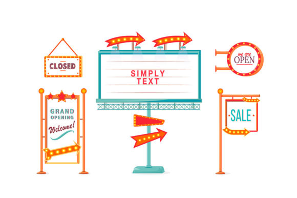 Download Shop Sale and Opening Vintage Vector Ads - Ads Collection