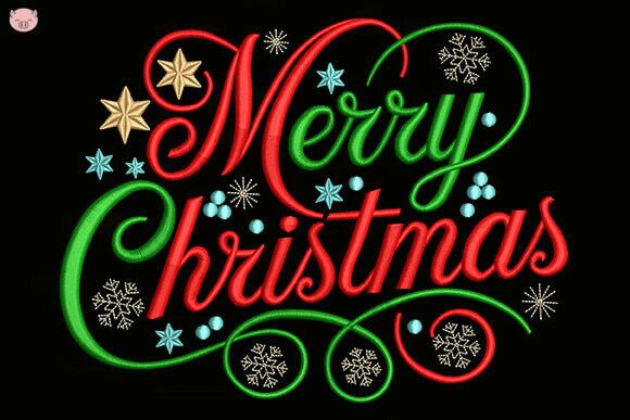 Download Merry Christmas Embroidery Design - Merry christmas Collection
