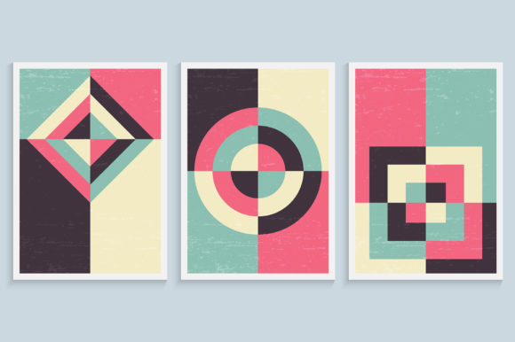 Download Minimalist Art Wall in Vintage Colors - Premium Resources