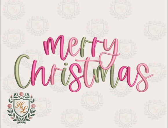 Download Girly Merry Christmas Embroidery Files - Merry christmas Collection